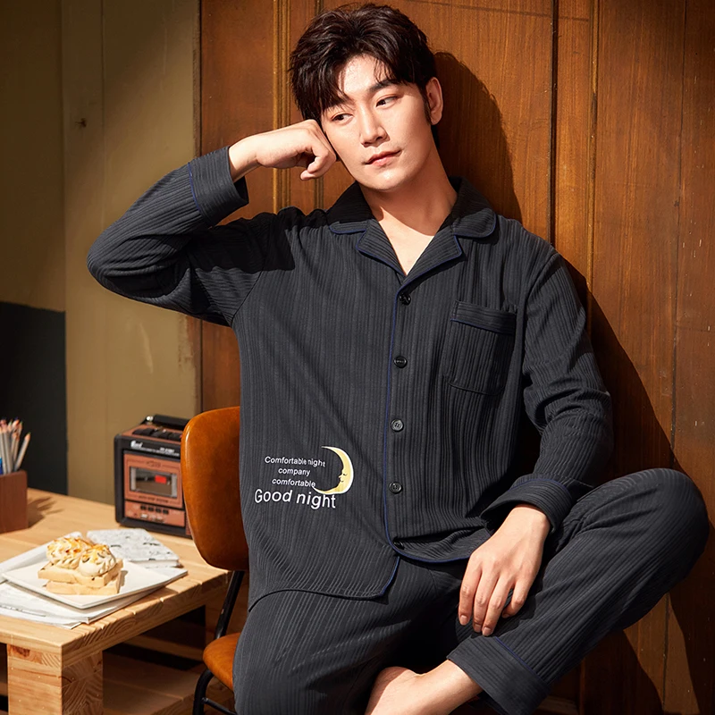 

Casual Loose Men Homewear Kawaii Good Night Lovers Sleepwear Winter Couple Pajamas Set Cotton Pajamas Cute Pink Women Pajamas