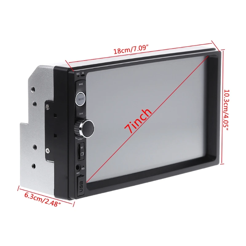 

1x 7inch 2DIN Car MP5 Player Bluetooth Touch Screen Stereo Radio HD+Rear Camera
