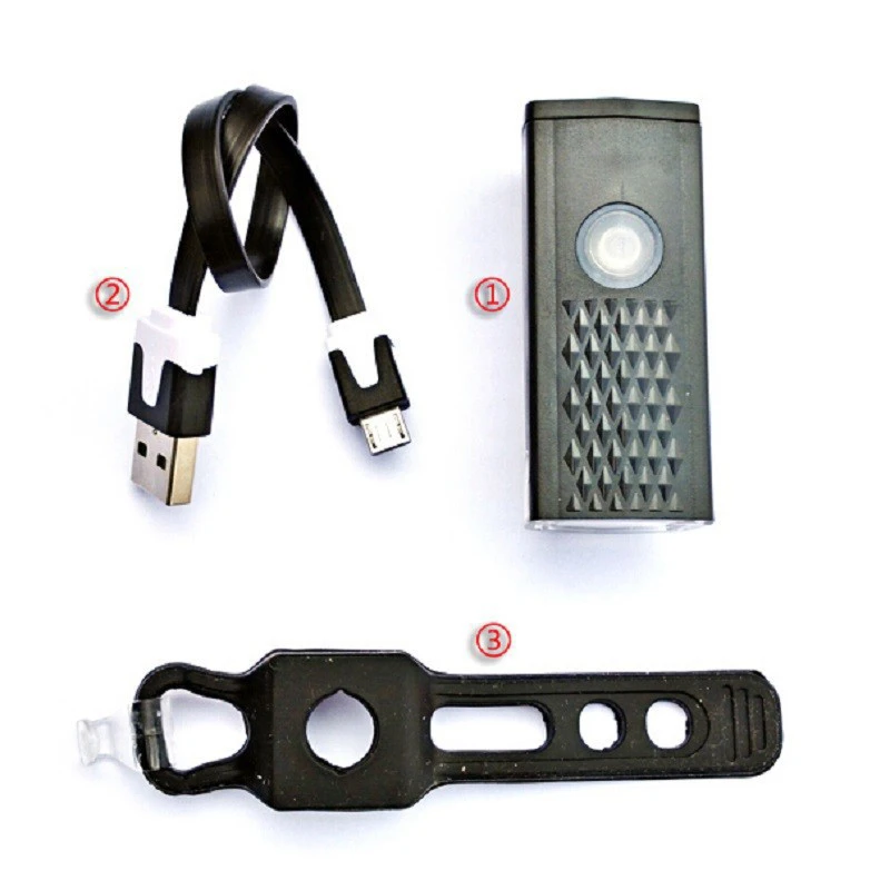 300 Lums Waterproof Bicycle Handlebar Light USB Charging Warning Flashlight Headlight for MTB Mountain Road Bike | Спорт и