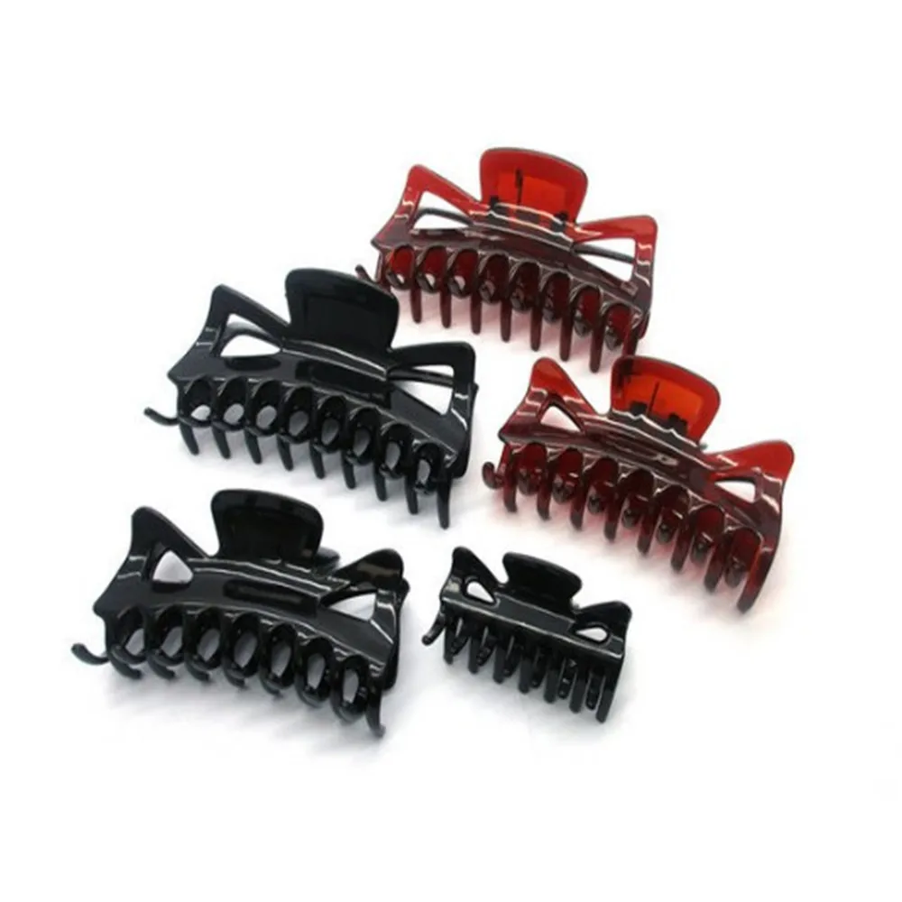 

11cm Large Hair Clamps Claw Women Girls Plastic Hair Crab Moon Shape Solid Color Hairpin Casual Big Barrette Hair Accessories