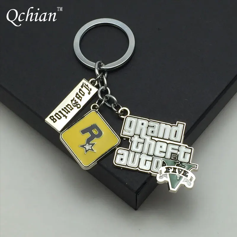 Декоративный брелок с логотипом из металлического сплава V GTA5 | Украшения и