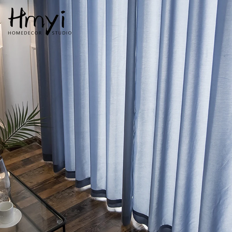 Современные однотонные тюлевые шторы для гостиной Роскошные плотные занавески