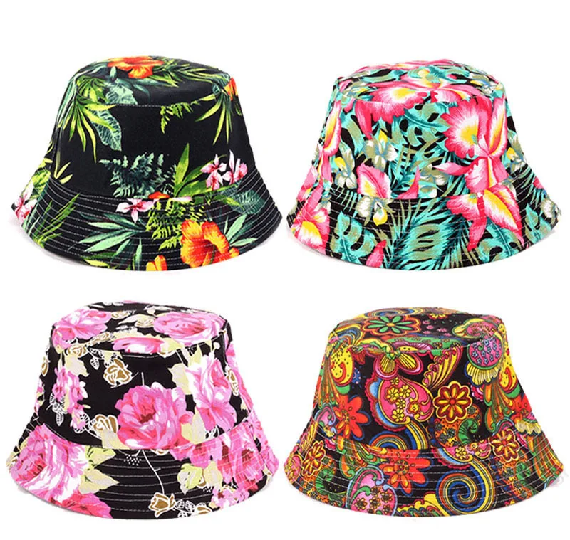 

Spring and summer new ladies small floral sun hat sun hat fisherman hat outdoor outing basin hat multicolor spot