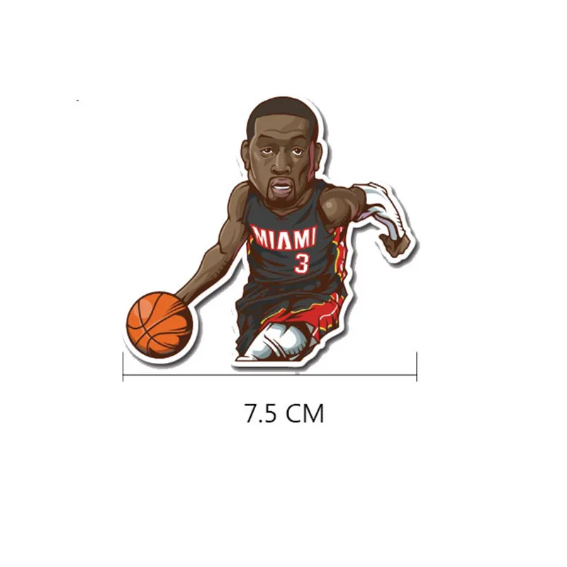 Автомобильные наклейки 3 м для игроков баскетбола мальчиков Уэйда ноутбука