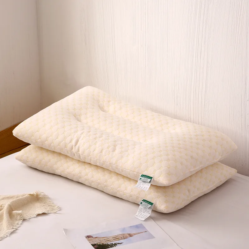

Super-soft knit cotton pillow latex pillow latex particles broken neck protection pillow core