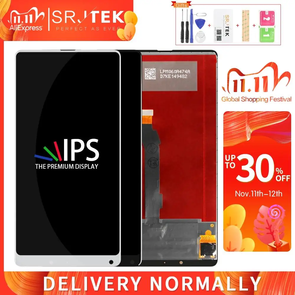 ЖК дисплей Srjtek для XIAOMI Mi Mix 2 матричный сенсорный экран дигитайзер полная сборка с