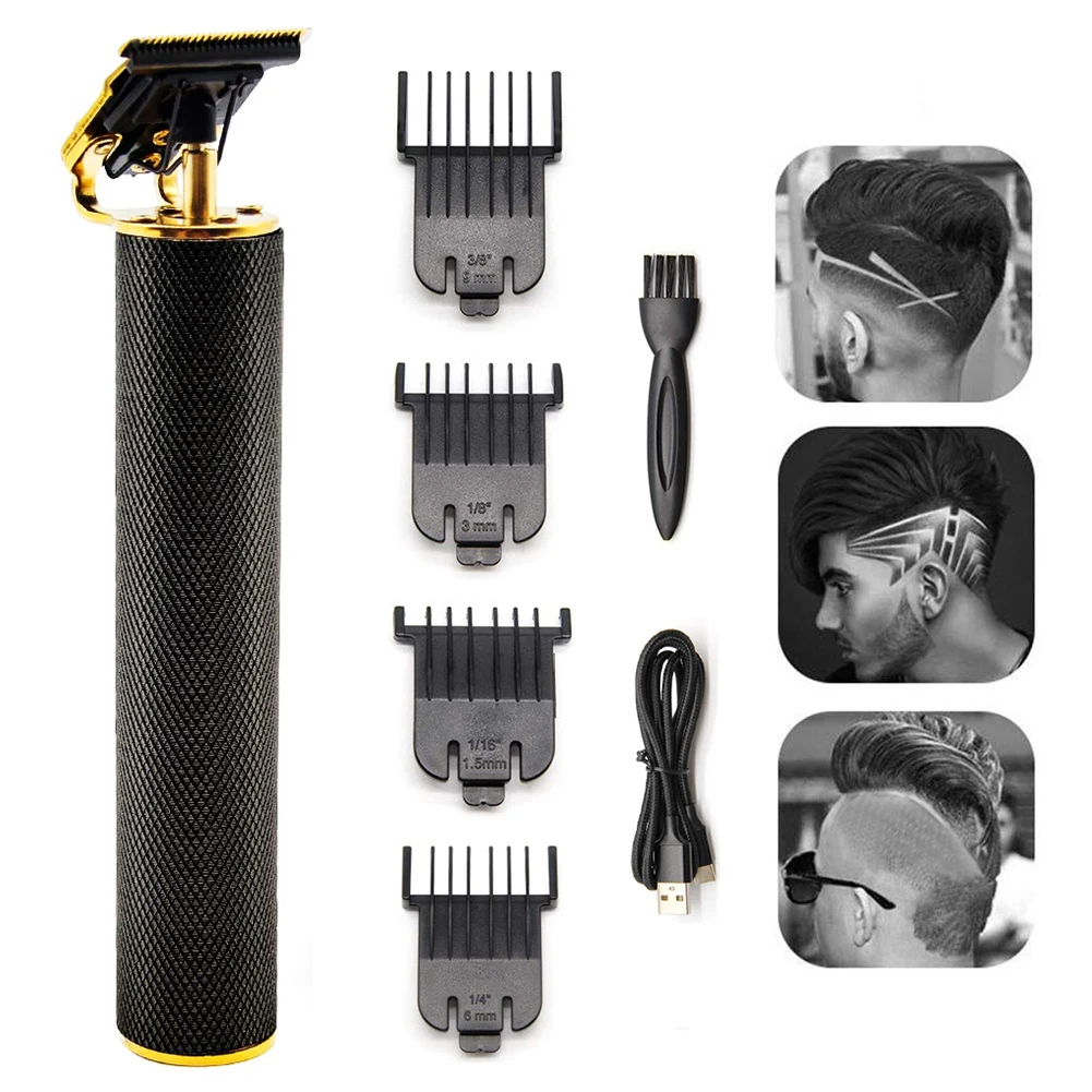 

T9 Head Electric Hair Clipper Wireless Trimmer Engraving Marks Electric Scissors Trim And Push White Hair Salon Scissors Trim