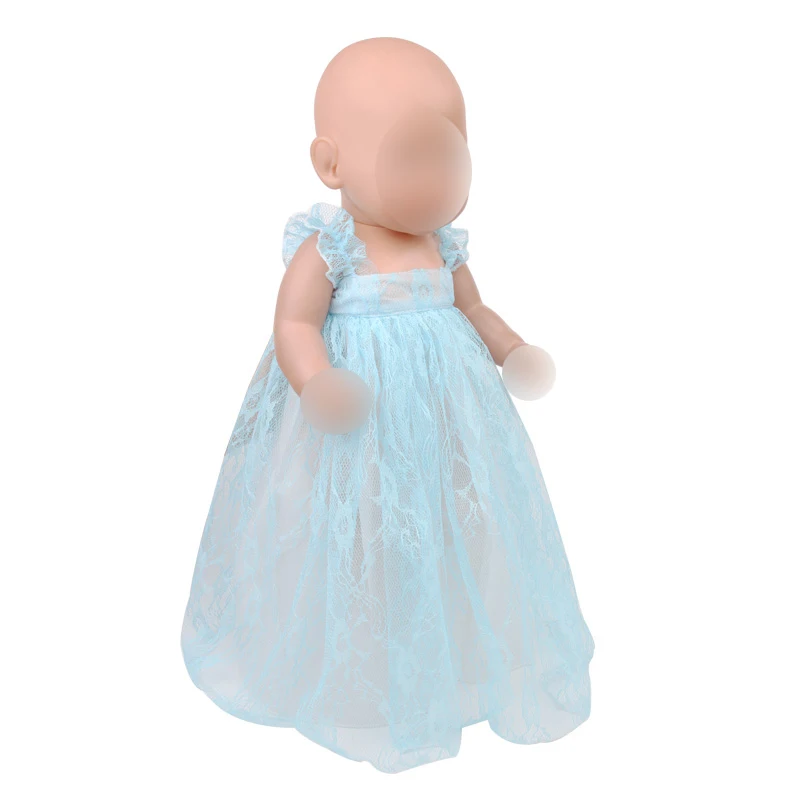 43 см платье для маленьких кукол кружевная длинная юбка новорожденных принцесс