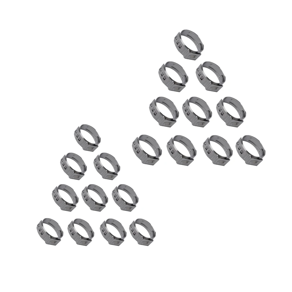 

20 штук одиночные Зажимы для шлангов с регулируемым ремешком 19,4-22,6 мм 20,3-23,5 мм