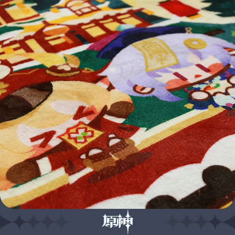 

Original Project Anime Game Genshin Impact Figures Mingxiao Theme Series Air Conditioning Blanket Kawaii Gift for Kids