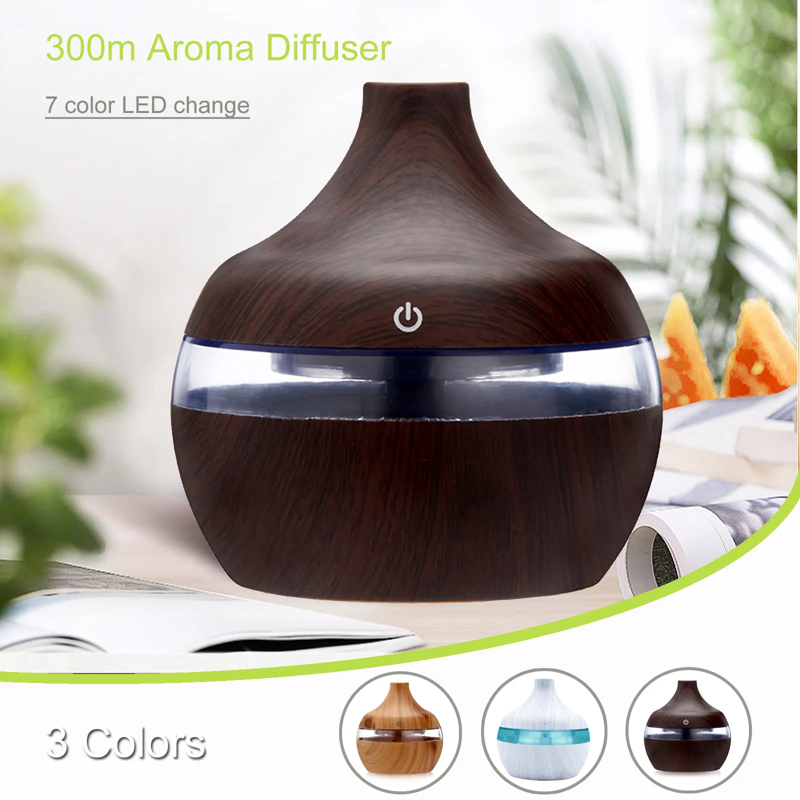 Air Aroma Essential Oil Diffuser LED Aromatherapy Humidifier Reed Diffusers Oils Accessories Sets for Home Office | Дом и сад