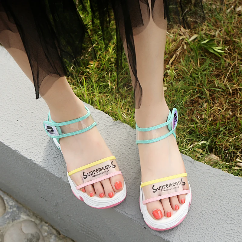 Женские пляжные туфли радужная обувь для девушек и студентов спортивные