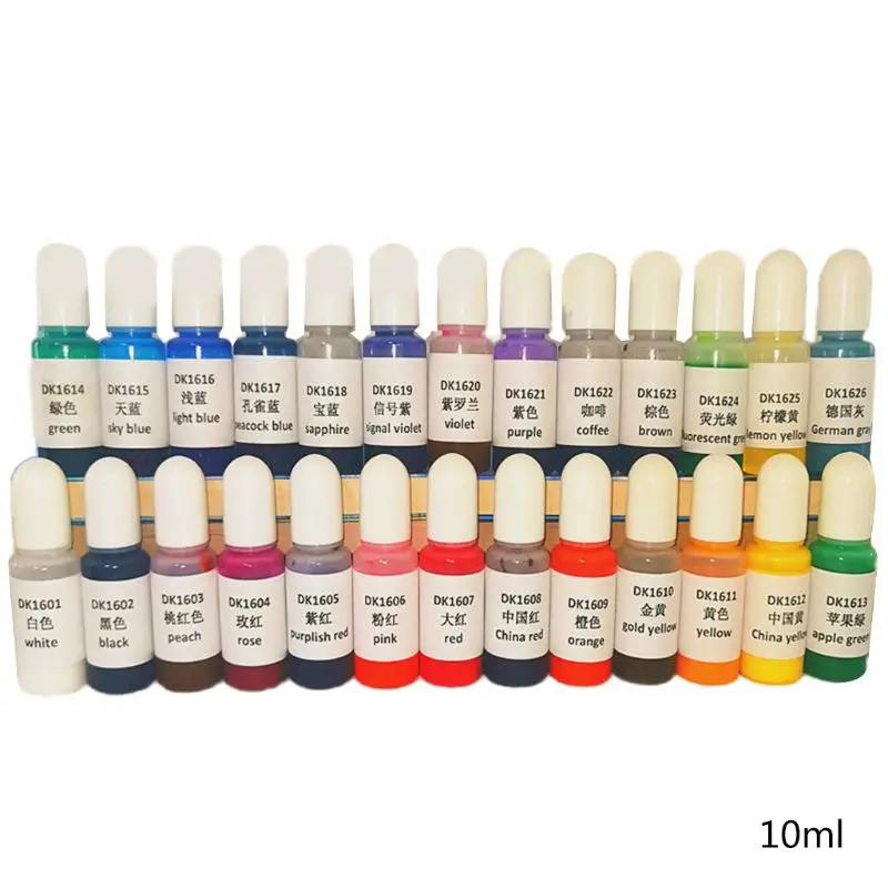 

26 Colors Epoxy Pigment UV Resin Coloring Dye Liquid Colorant Glitter Fillings Jewelry Making DIY Crafts Accessories X4YA
