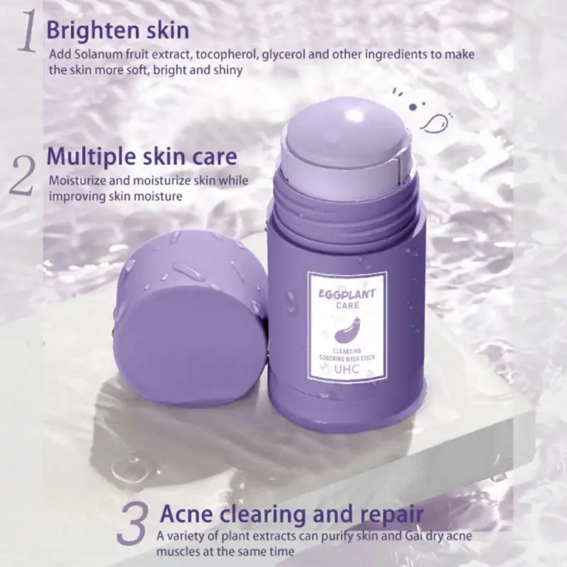 Green Tea Mask Oil Control Deep Cleaning Stick Remove Blackhead Shrink Pores Anti-Acne Moisturizing Eggplant TSLM1 | Красота и