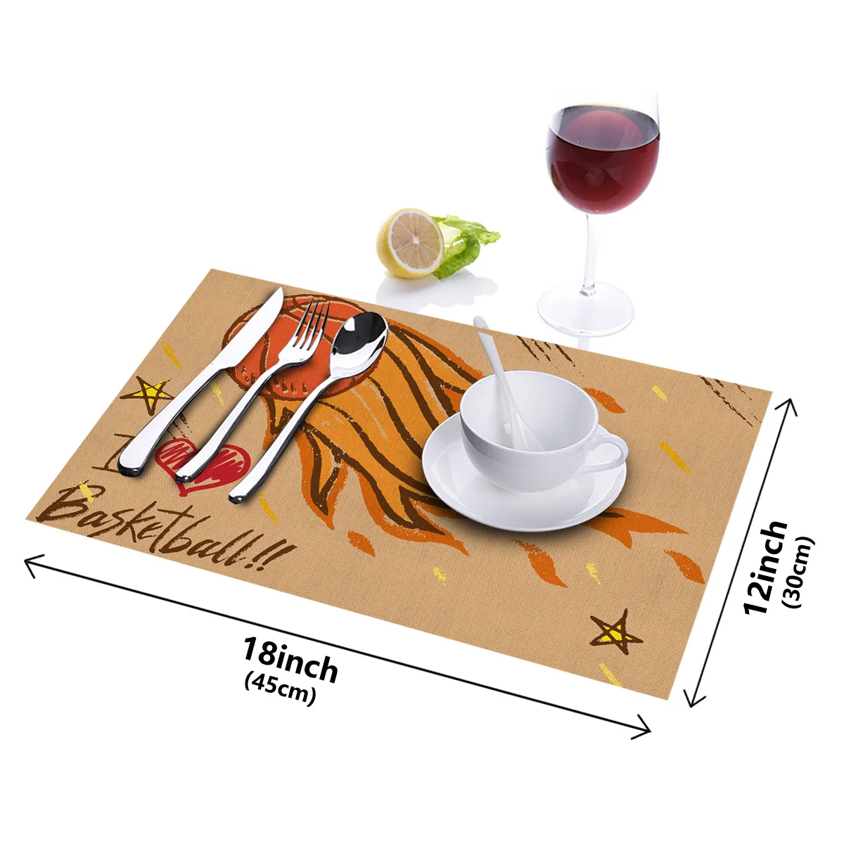 4 6 штук в партии с рисунком пентаграммы коричневый Баскетбол Кухня набор