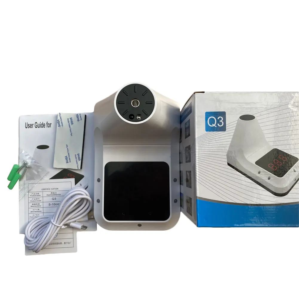 

Single Wall-Mounted Thermometer 32-42.5 Range Non-contact Infrared LCD Digital Fixed Forehead Body Thermometer