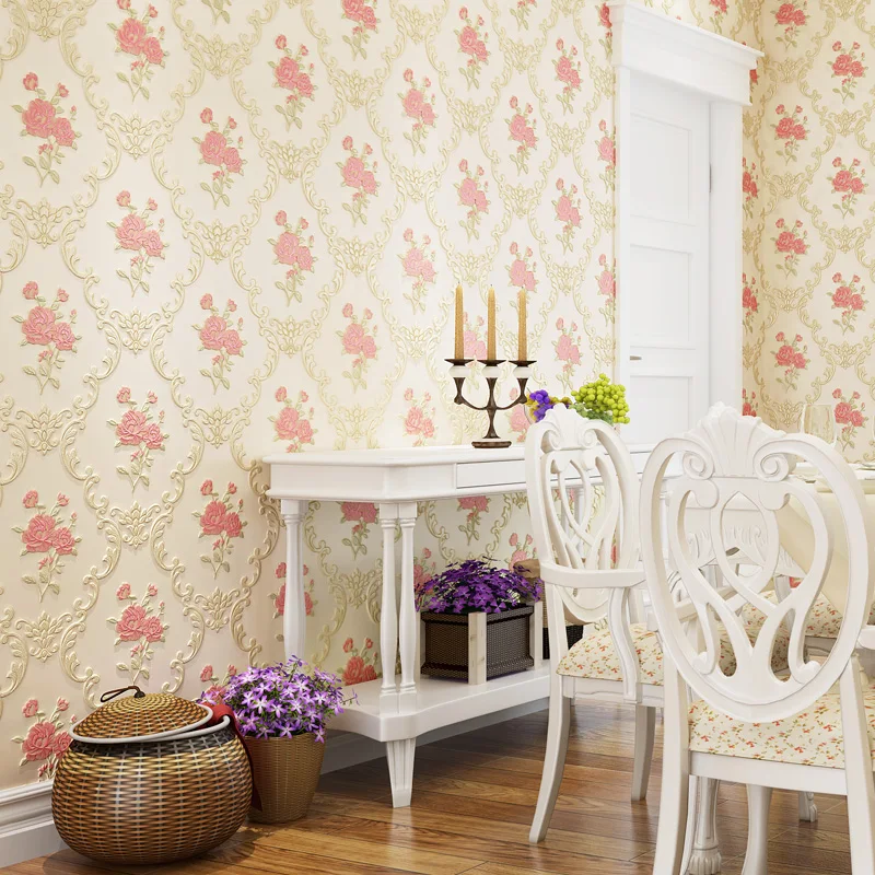 3d пасторальная Цветочная настенная бумага Свадебный декор автоматическая