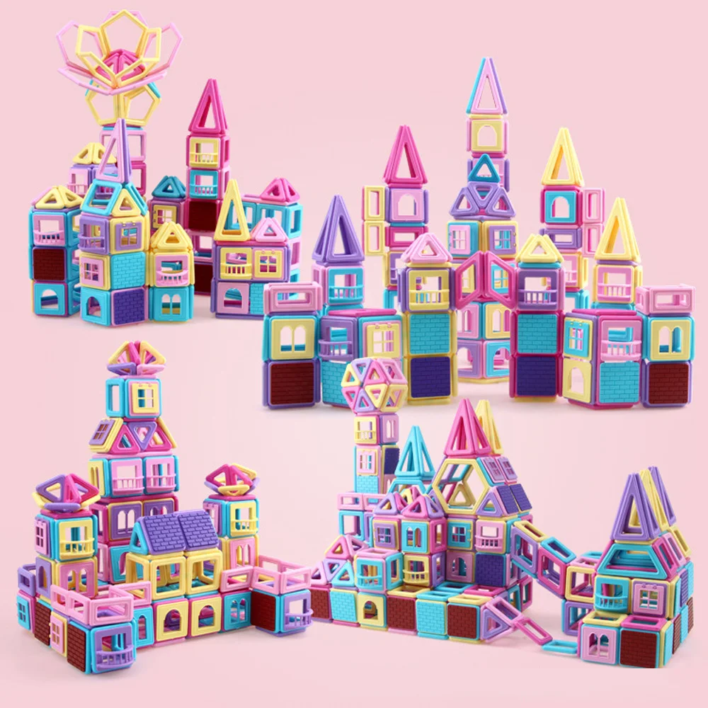 Bloques de construcci&oacute;n magn&eacute;ticos para ni&ntilde;os, juego de modelado de dise&ntilde;ador, juguetes magn&eacute;ticos para regalo, 62-346 piezas-4