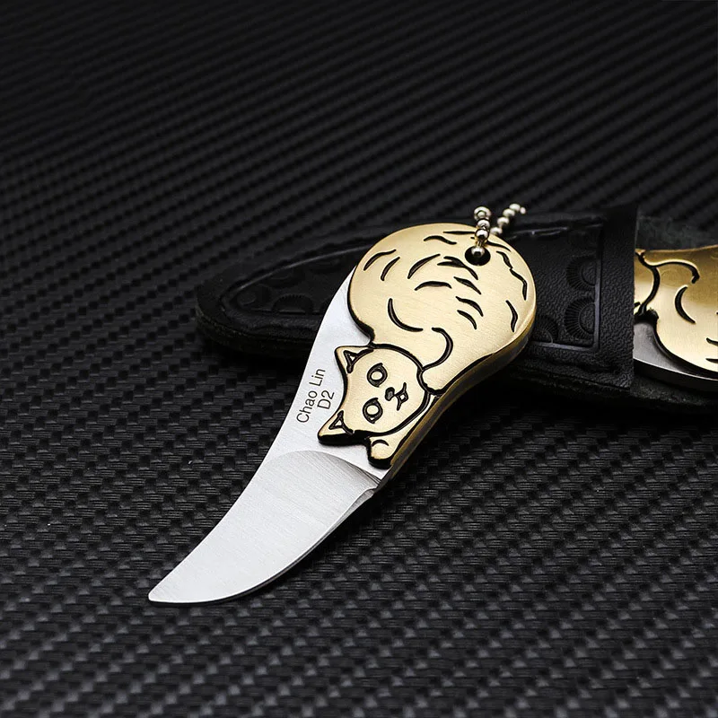 Нож карманный из стали D2 Миниатюрный Складной Клинок с моделями животных