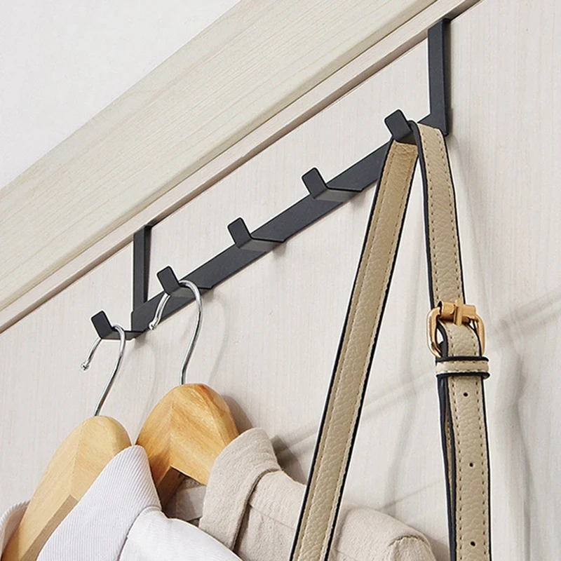 Smart Wide over the Door Rack Wrought Iron Hook Black | Обустройство дома