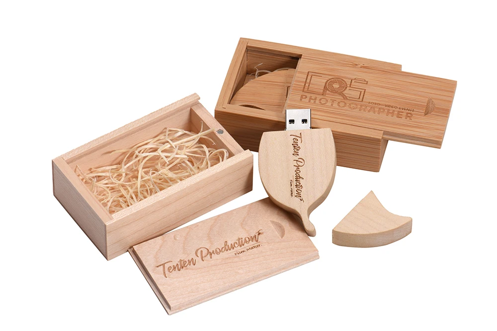 JASTER USB 3,0 флэш-накопитель с листом+ деревянная коробка для хранения USB ручка-накопитель карта памяти 4G 8G 16GB 32GB 64GB 128GB U диск Рождественский подарок