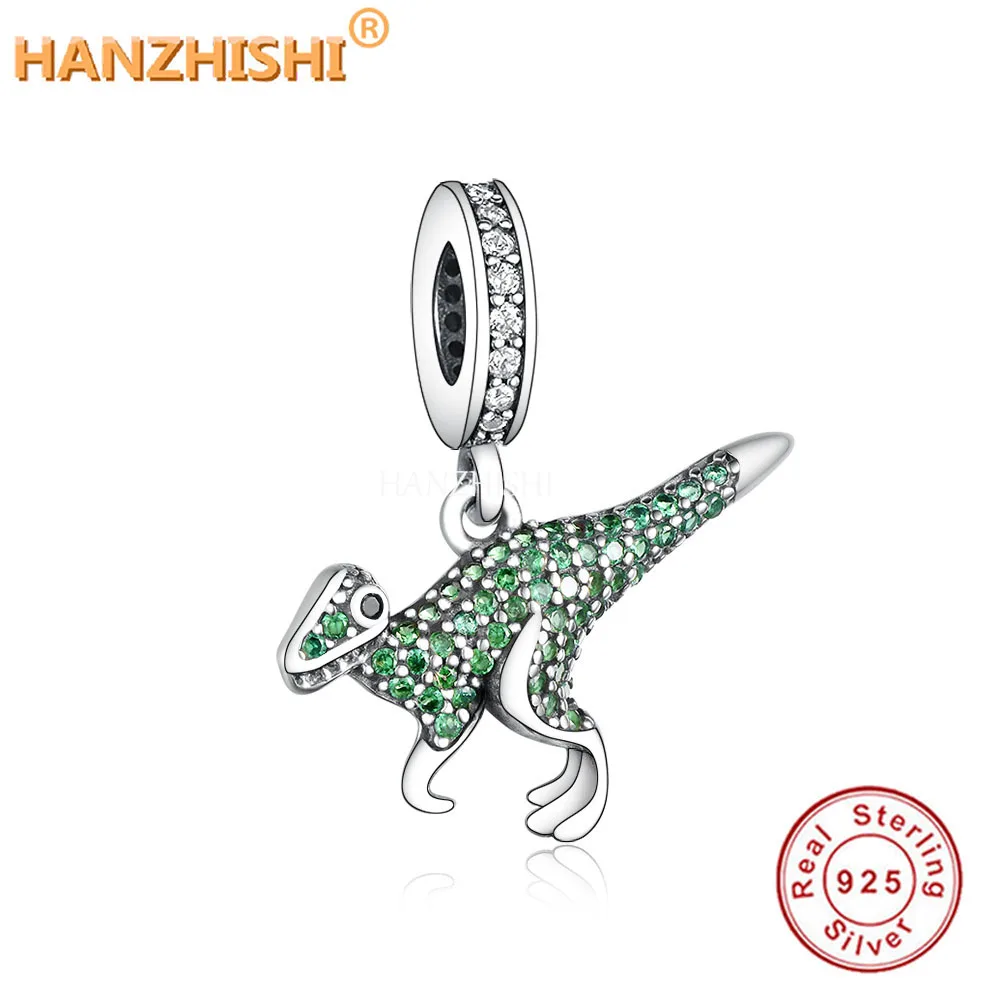 925 Sterling Silver Dinosaur Parrot Dog Animal Charm Beads Fit Bracelet Necklace Jewelry For Women Child DIY Gift | Украшения и