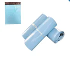 100 шт.лот светло-голубой полиэтиленовый почтовый пакет, водонепроницаемые почтовые конверты, самоблокирующиеся почтовые пакеты, утолщенные курьерские Сумки
