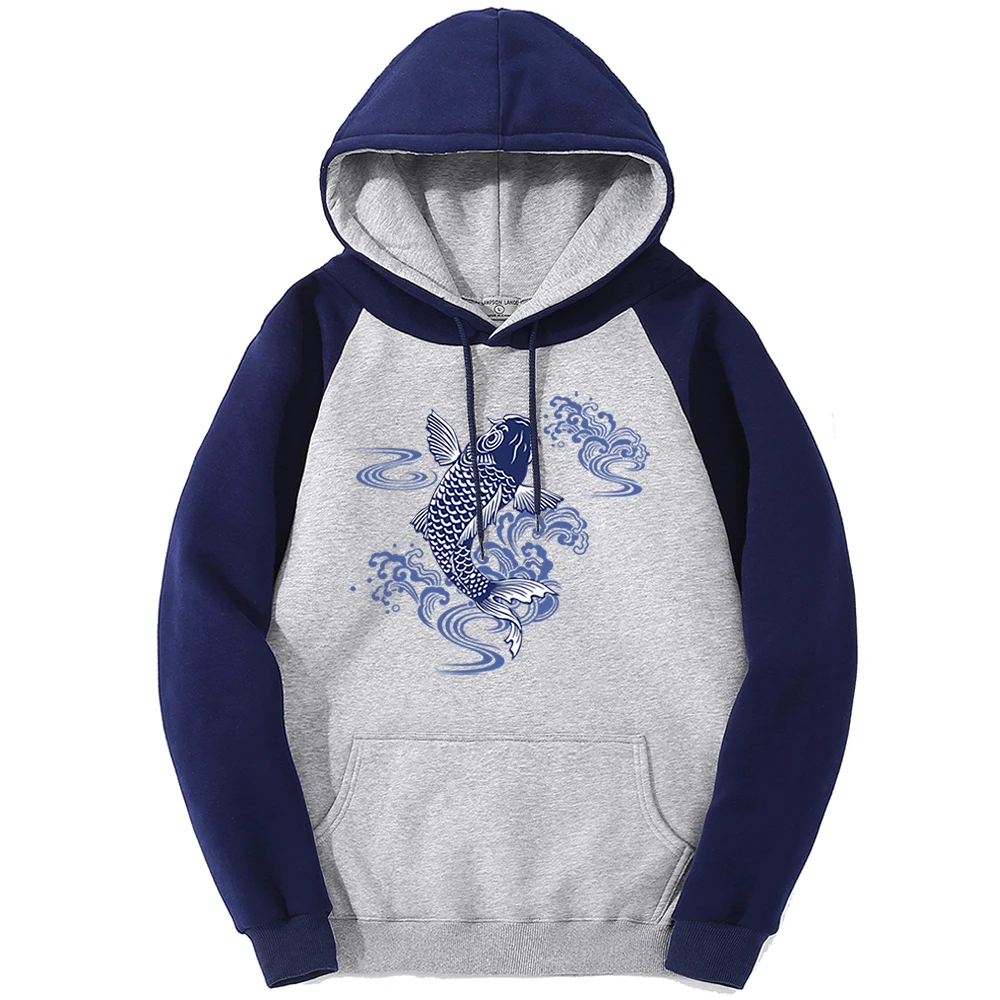 

Китайский Стиль картина женской одежды модные комплекты с рукавами-реглан с капюшоном личность Карманный свитер, надеваемый через голову; ...