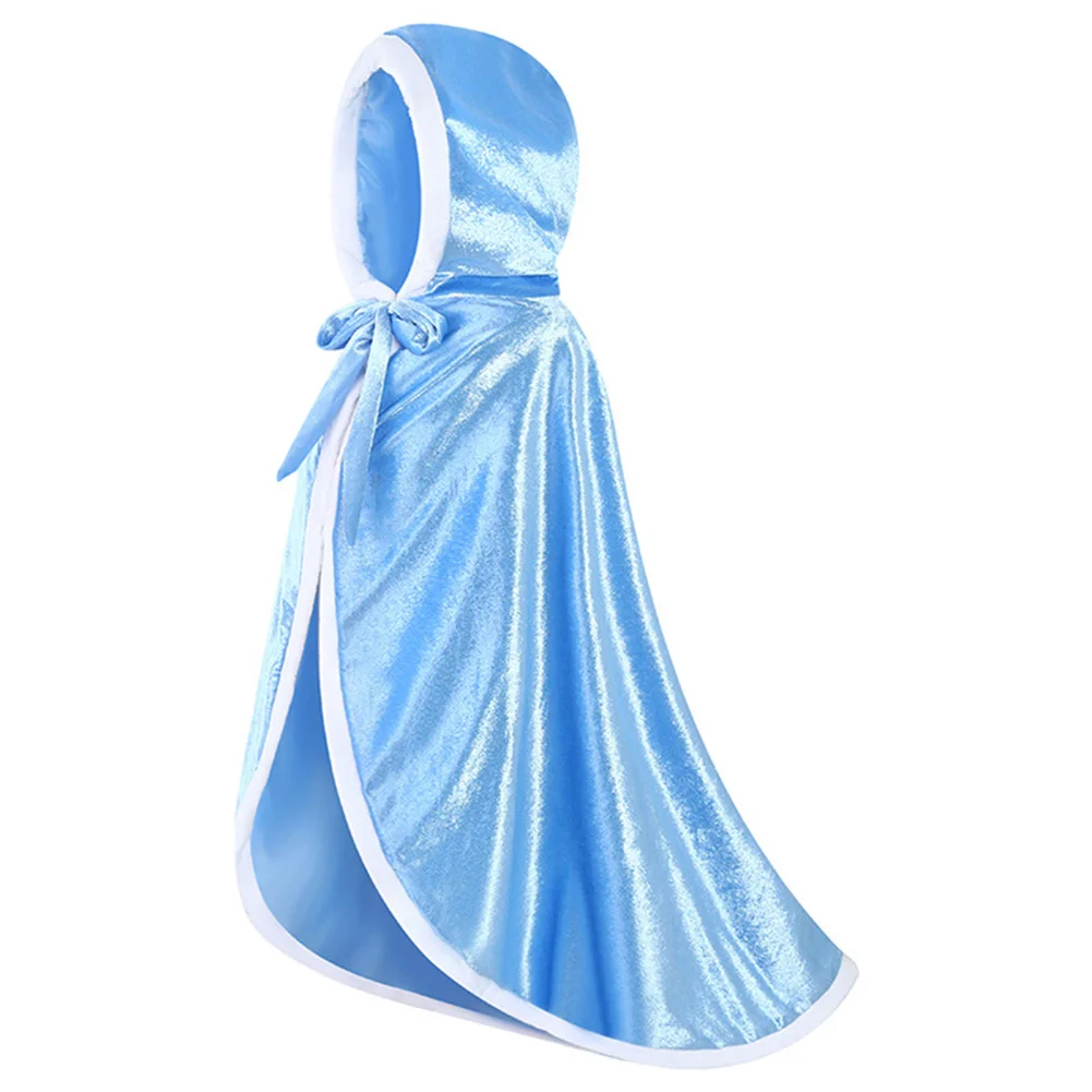 Зимняя женская Принцесса красная синяя накидка с капюшоном Женский карнавальный