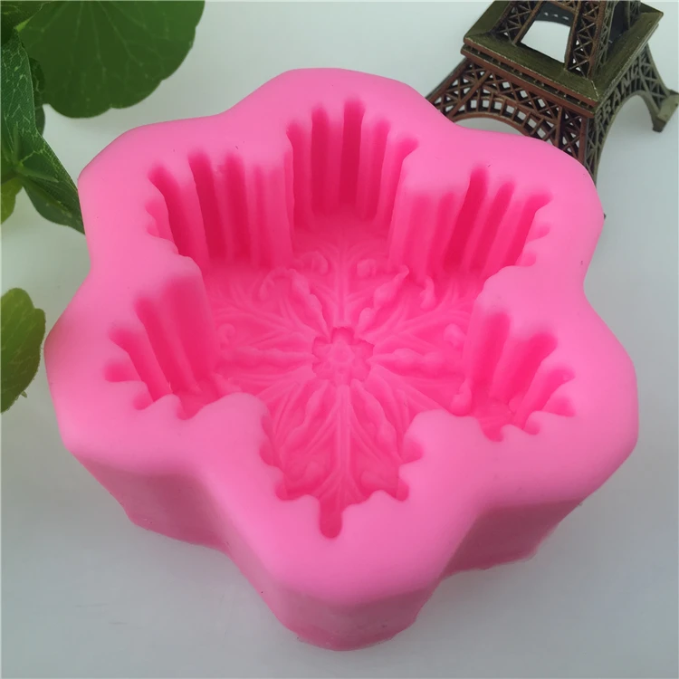 Снежинка для шоколадных и желейных конфет 3D силиконовая форма торта инструменты