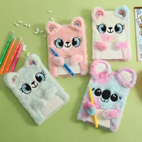 kawaii notepad a5 notebook with lock journal cute diary agenda planner stationery organizer plush sketchbook office note book