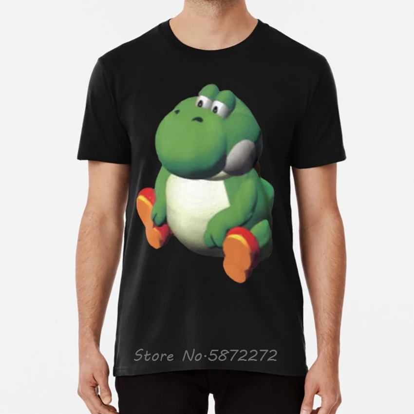 Мужская хлопковая футболка Beeg Yoshi Футболка в стиле Харадзюку с изображением