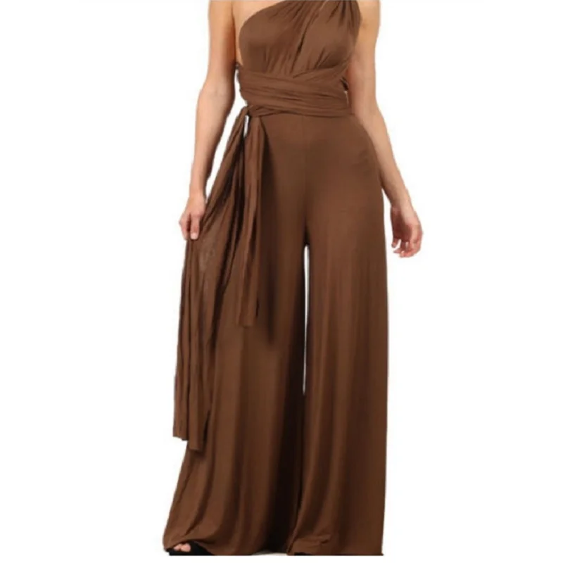 

wearing jumpsuit Women multi-rope cross OL sexy bandage jumpsuit sexy pants Women Office Multi wearing jumpsuit