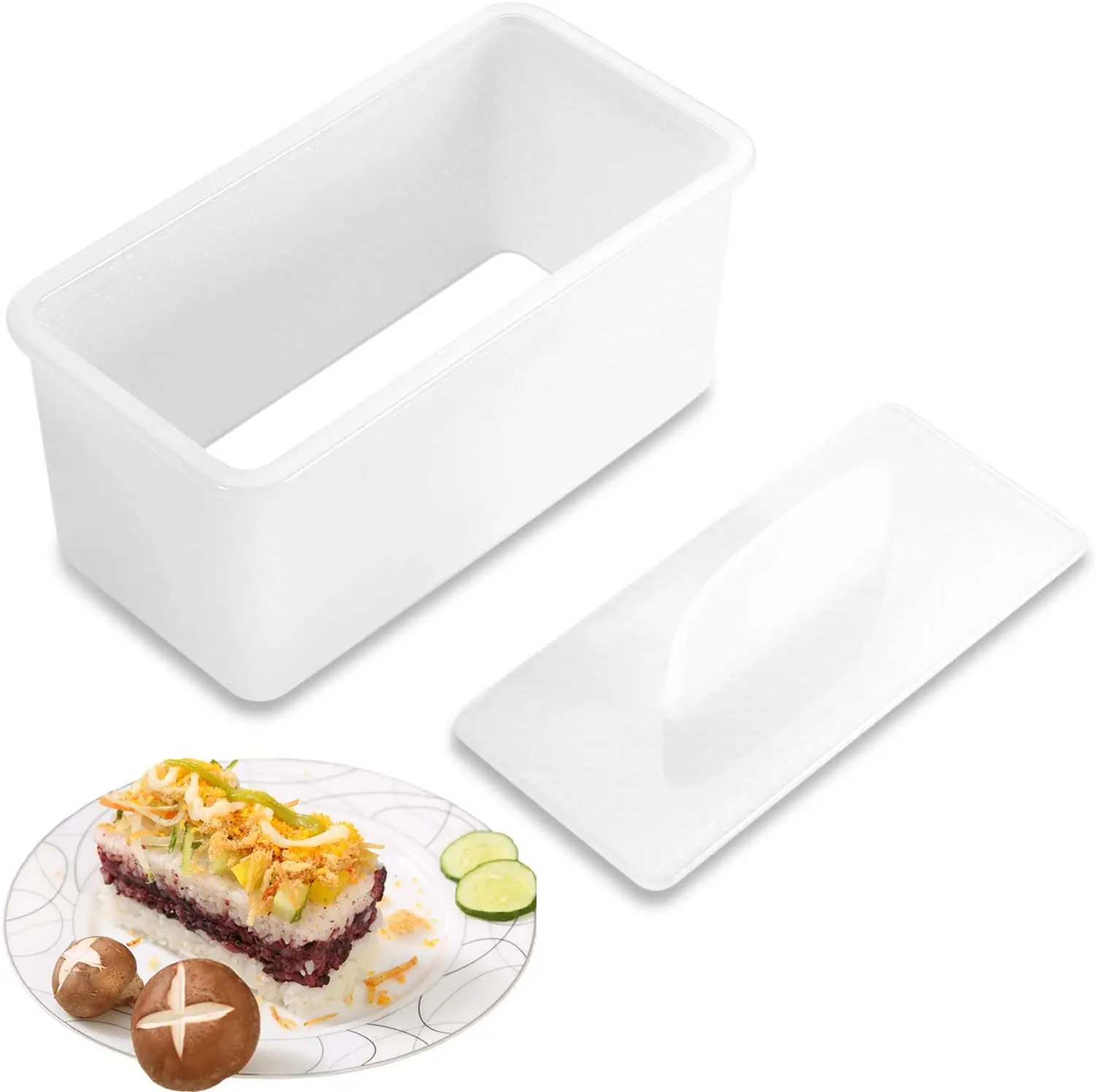 Square Sushi Mold Rice Decoration Sea Sedge Chocolate Handmade Biscuit Muffins DIY Dinner Non-Stick Tool | Дом и сад