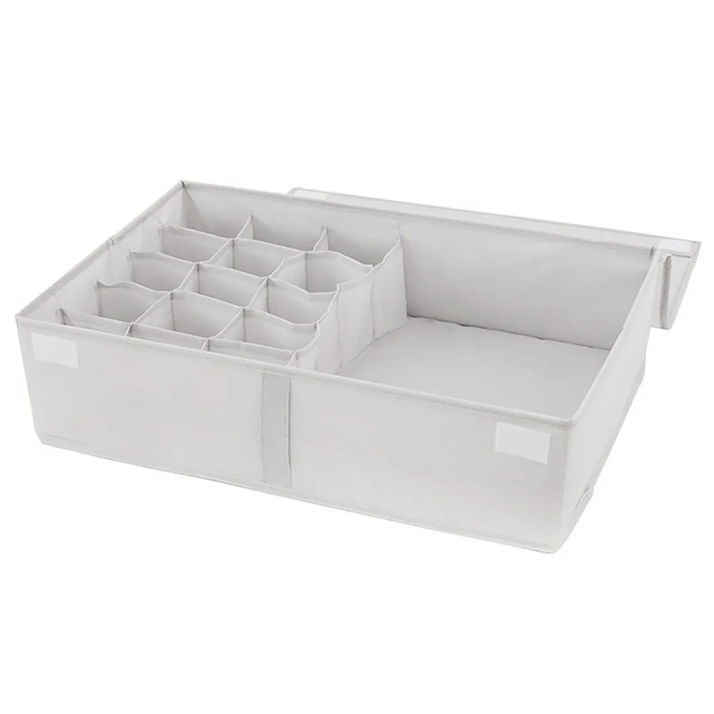 

Separate Grid Case Useful Underwear Container Foldable Oxford Cloth Square Storage Box Washable