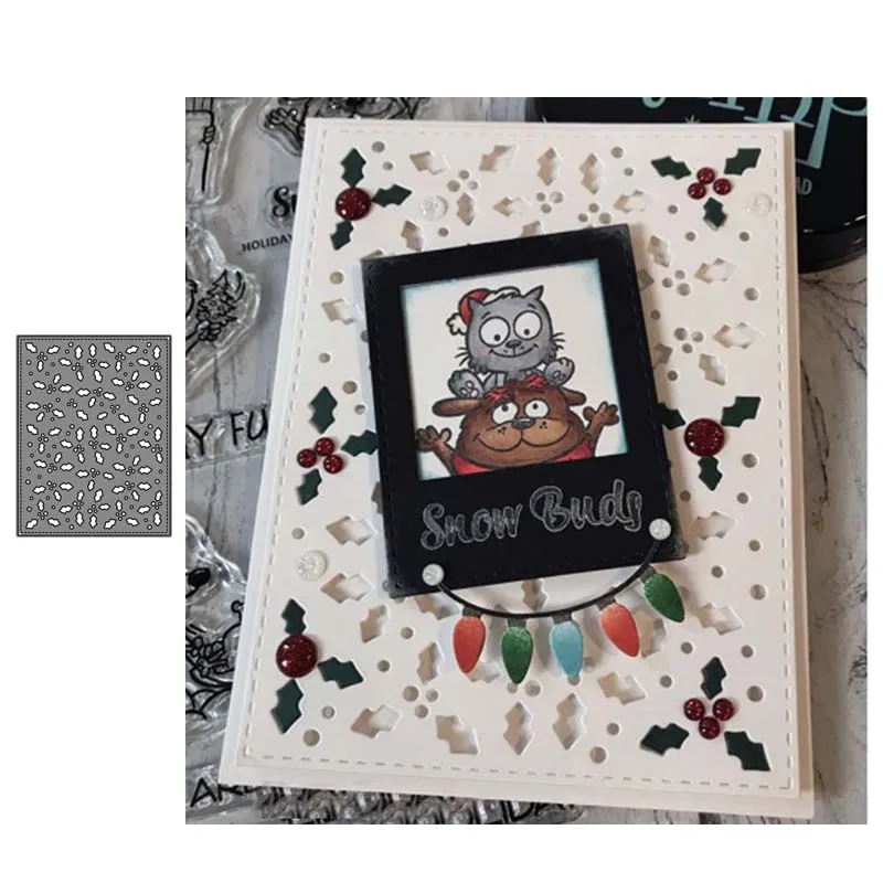 Металлические режущие штампы ягоды остролиста панели высечки декоративная