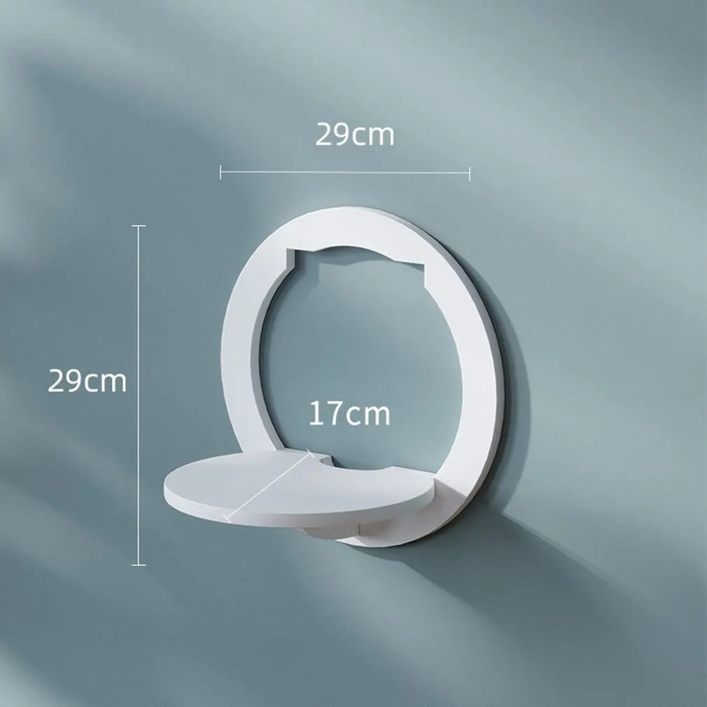 

Wall shelf free punching wall-mounted TV background wall hanger bedroom balcony bedside wall creative flower pot stand