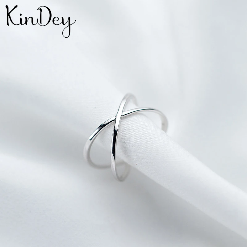 Женское кольцо с крестом Kindey регулируемое серебряное в античном стиле для