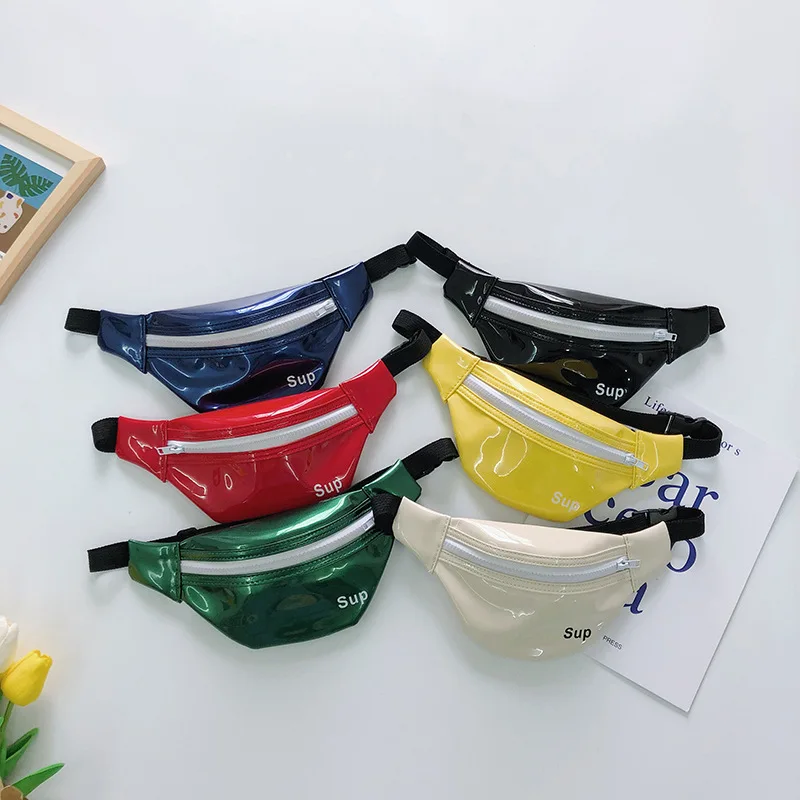 

Children's Coin Purse 2020 New Candy Color Shiny Crossbody Bag Fashion Boys and Girls Personalized Waist Bag