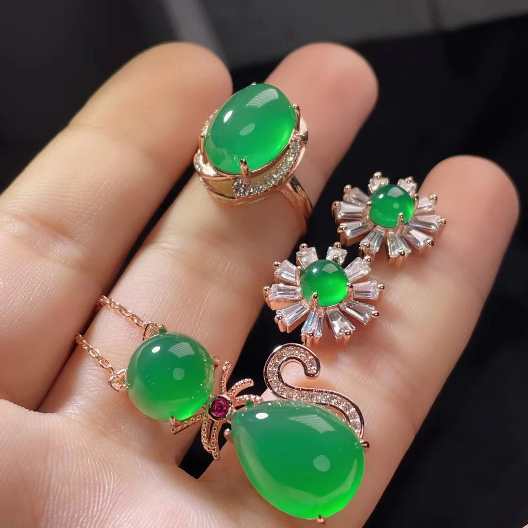 Женский комплект из колье и серёг серебра 925 пробы | Украшения аксессуары