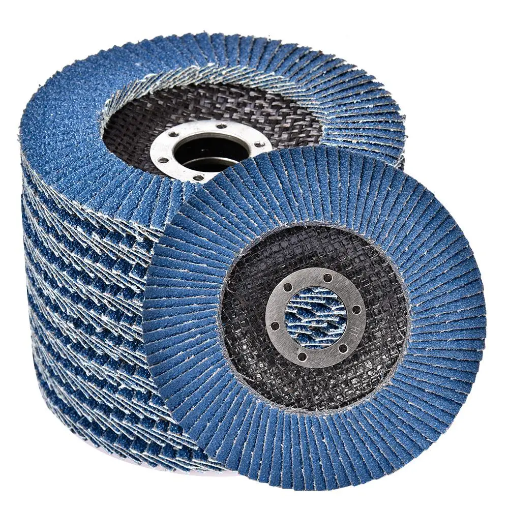 

10 PCS Flap Disc 4.5" X 7/8-Inch Abrasives Sanding Grinding Wheels For Angle Grinder 40/60/80/120 Grit