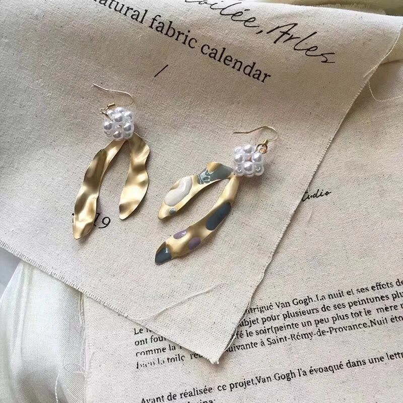 Новые Многослойные висячие серьги ручной работы с искусственным жемчугом