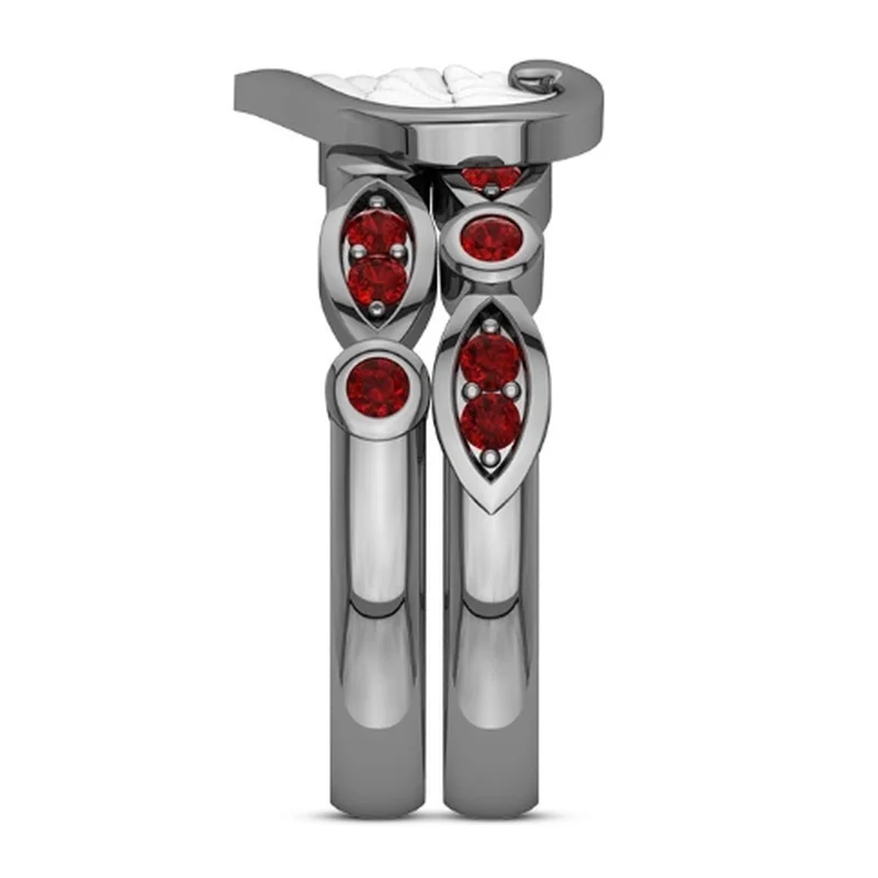 

New Trend Fashion Heart-shaped Set Geometric Ring Romantic Wedding Banquet Accessories Valentine's Day Gift Jewelry Wholesale