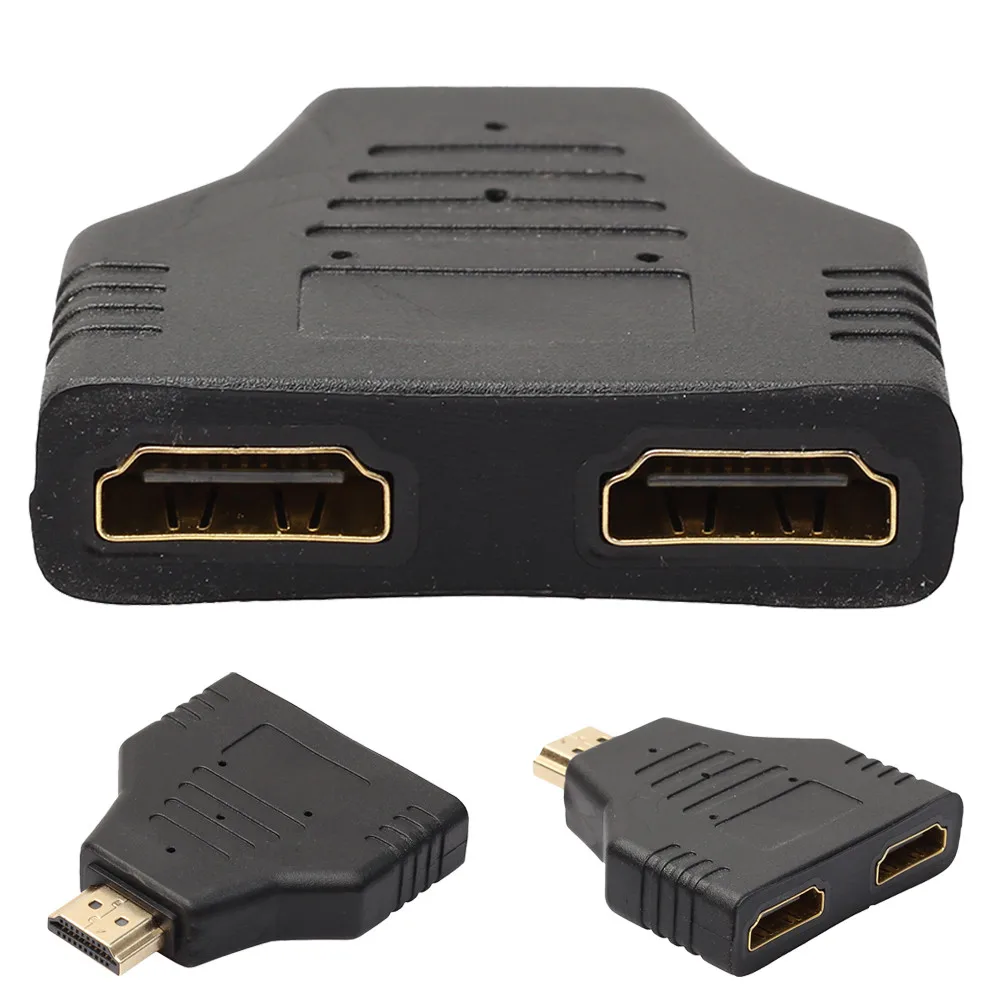 HDMI-совместимый переходник штырь-двойной от 1 до 2-Way для HD TV Hot DH 2 HDMI-Сплиттер