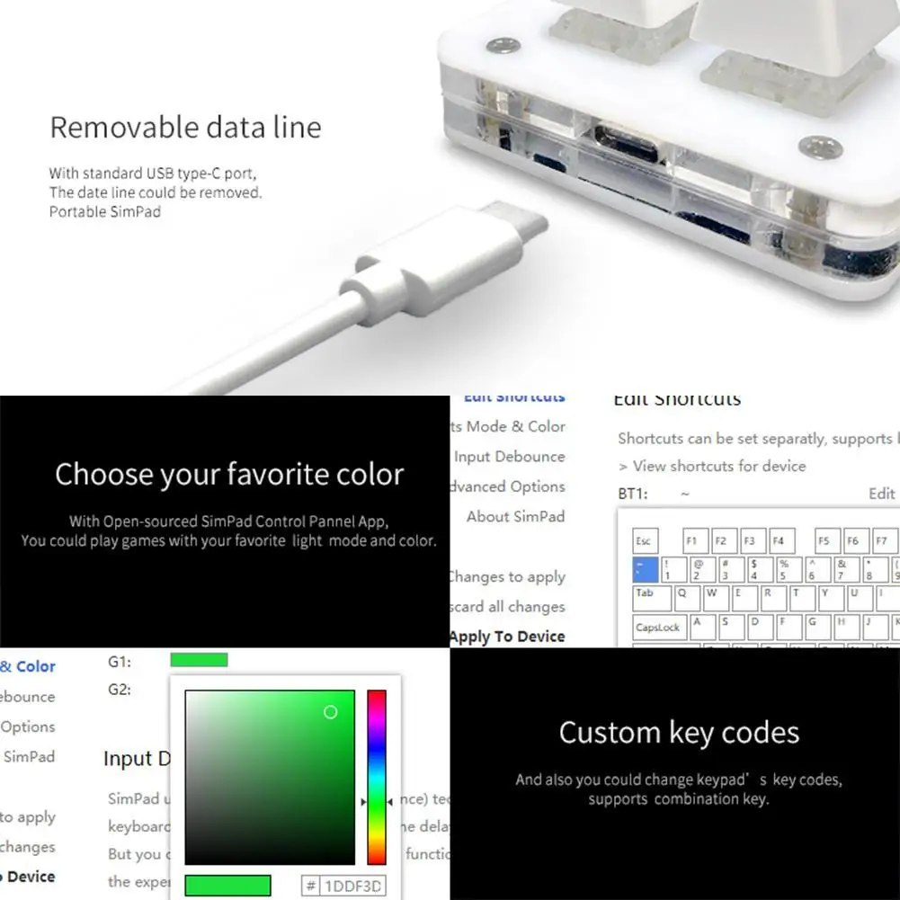 Мини клавиатура OSU тестер осей колеса микро USB 2 0 1 кГц Игровая красная