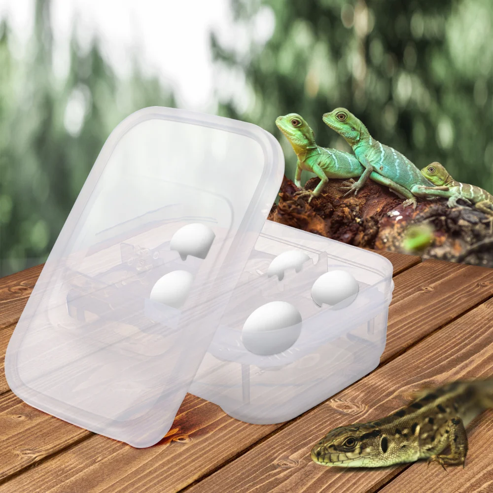 

POPETPOP Reptile Incubation Box Reptile Incubator Egg Tray Hatching Box Reptile Egg Incubator with 12 Grids and