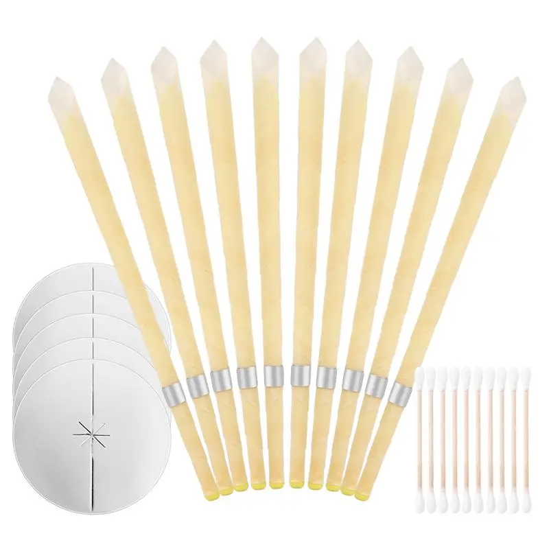 10pcs Ear Candles Natural Beeswax Ohrenkerzen Hopi Candle Cleaner Earwax Wax Removal Horn Indiana Candling Fragrance | Красота и
