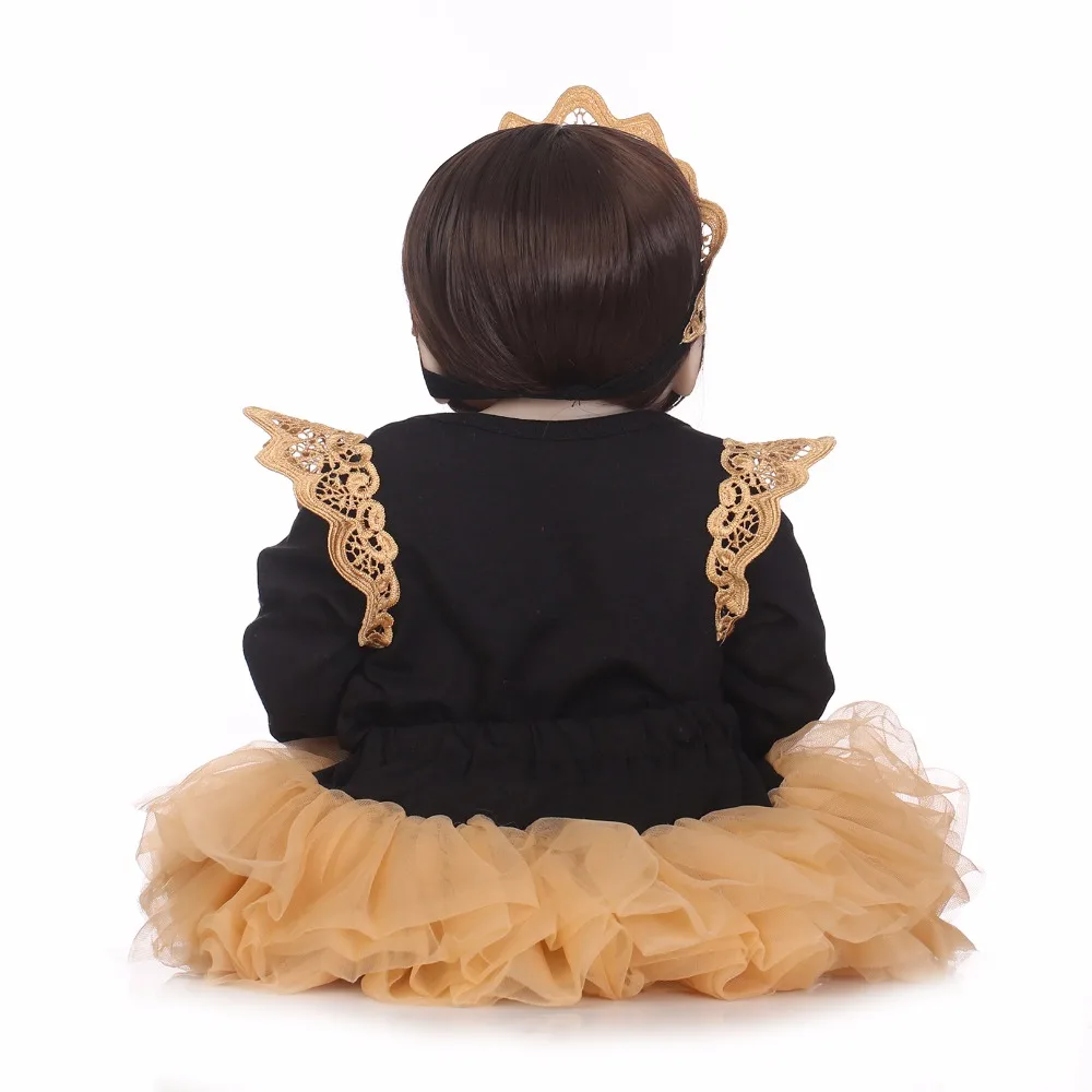 55 см Кукла реборн настоящая силиконовая игрушка для всего тела Детские куклы