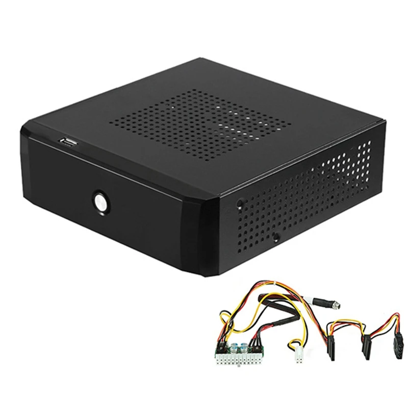 

M01 Mini ITX Case with 150W 12V Power Supply Board HTPC Chassis USB2.0 ITX Enclosure Industrial Control Chassis