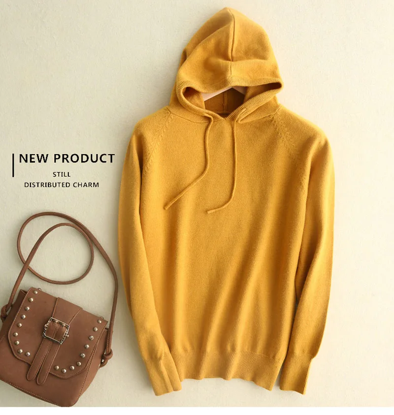 

beachapche Women Sweater Women's Fashion Autumn/Winter Long Sleeve Hooded Pullover Knitted Sweaters Tops Sweters Women